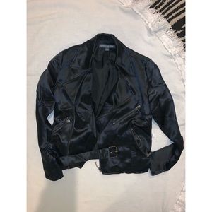 Black satin jacket 90s